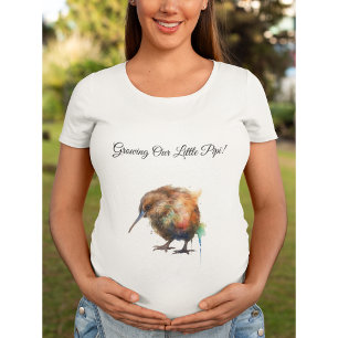 Whimsical Kiwi-vogel Baby Shower   Zoete Pipi Grote Maat T-shirt