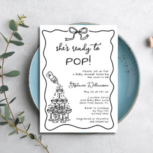 Whimsical Klaar om Champagne Toren Te Laten Spring Kaart