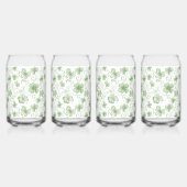 Whimsical Klaver en Wervelend Iers-Them Blikvorm Glas (Voorkant)