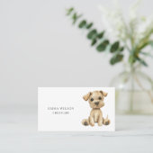 Whimsical Kleine Puppy Kinderopvang Visitekaartje (Staand voorkant)