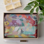 Whimsical Kleur Bloem Abstract Schilderij Decoupag Tissuepapier (Geschenk)