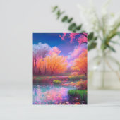 Whimsical Kleuren van het Magische Moeras Briefkaart (Staand voorkant)