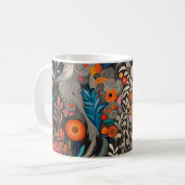 Whimsical Kleurrijk Otomi Patroon Koffiemok (Voorkant links)