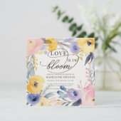 Whimsical Kleurrijke Bloem Liefde Bloom Vrijgezell Kaart (Staand voorkant)