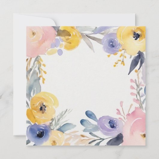 Whimsical Kleurrijke Bloem Liefde Bloom Vrijgezell Kaart (Achterkant)