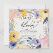Whimsical Kleurrijke Bloem Liefde Bloom Vrijgezell Kaart (Voorkant)