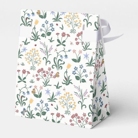 Whimsical Kleurrijke Bloemen bruiloft Bedankt Bedankdoosjes (Achterkant)