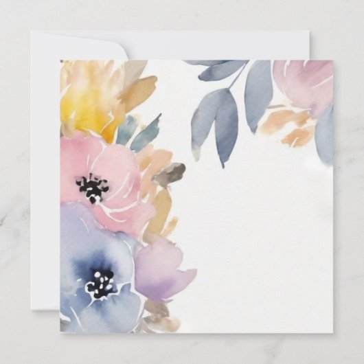 Whimsical Kleurrijke Bloemrijke Liefde Bloom Vrijg Kaart (Achterkant)