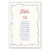 Whimsical Kleurrijke Border Script Zitgrafiek Kaart (Voorkant)