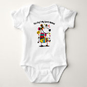 Whimsical Kleurrijke Dog Art Design voor kinderen Romper (Voorkant)