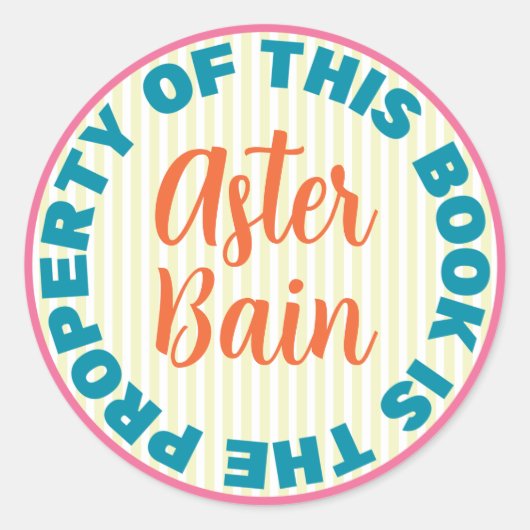 Whimsical, kleurrijke, gedurfde Sticker van de Boe (Voorkant)