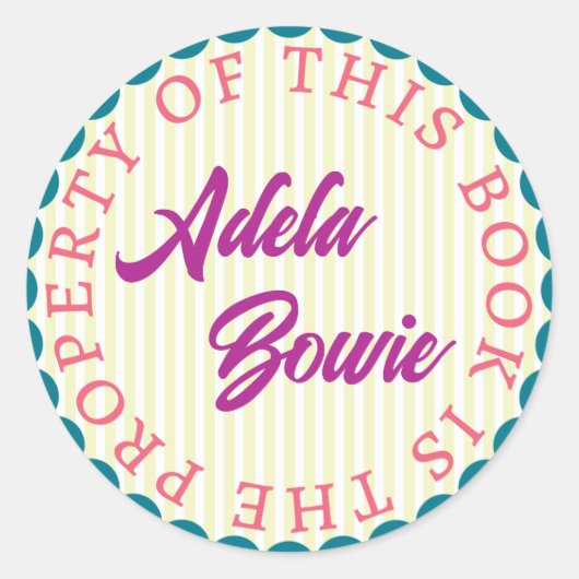 Whimsical, kleurrijke, gedurfde Sticker van de Boe (Voorkant)