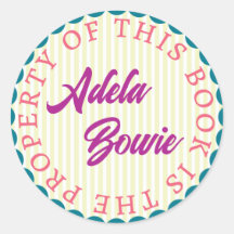 Whimsical, kleurrijke, gedurfde Sticker van de Boe