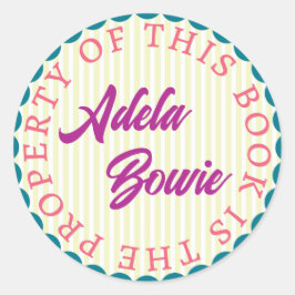 Whimsical, kleurrijke, gedurfde Sticker van de Boe