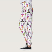 Whimsical Kleurrijke Halloween Witches Petten Leggings (Links)