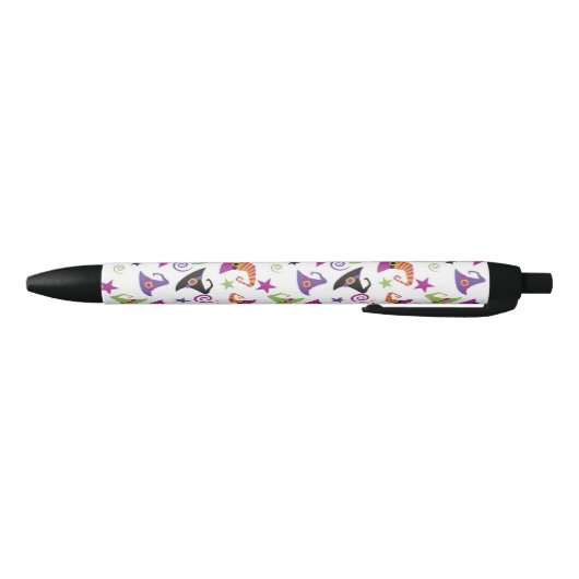 Whimsical Kleurrijke Halloween Witches petten Zwarte Inkt Pen (Bodem)