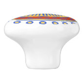 Whimsical Kleurrijke Hand Getrokken Ontwerp Cerami Keramische Knop (Zijkant)