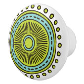 Whimsical Kleurrijke Hand Getrokken Ontwerp Cerami Keramische Knop (Rechts)