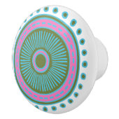 Whimsical Kleurrijke Hand Getrokken Ontwerp Cerami Keramische Knop (Rechts)