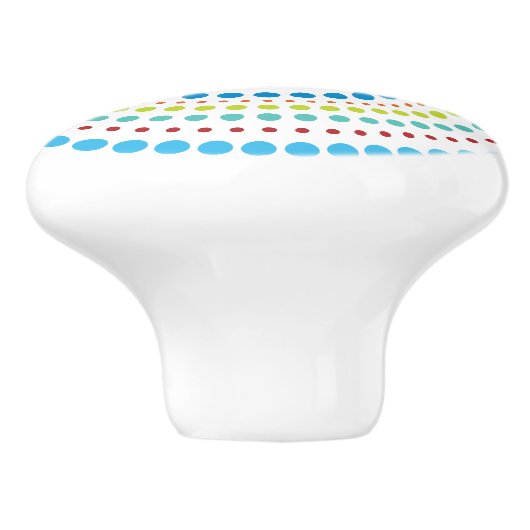 Whimsical Kleurrijke Hand Getrokken Ontwerp Cerami Keramische Knop (Zijkant)