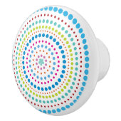 Whimsical Kleurrijke Hand Getrokken Ontwerp Cerami Keramische Knop (Rechts)