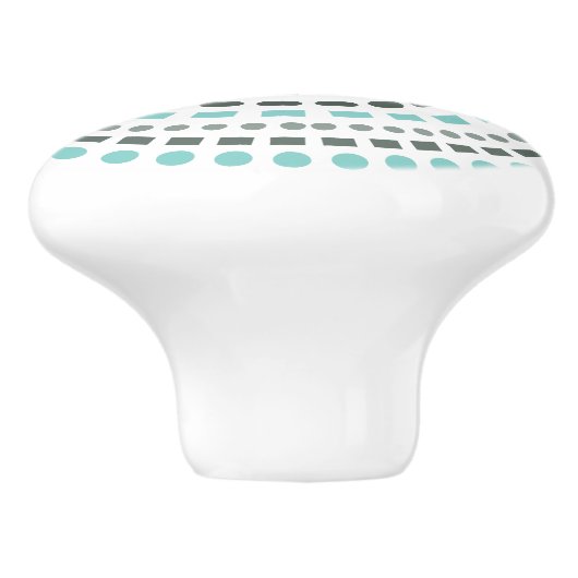 Whimsical Kleurrijke Hand Getrokken Ontwerp Cerami Keramische Knop (Zijkant)