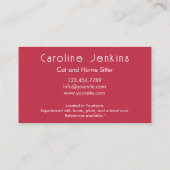 Whimsical kleurrijke katten illustratie visitekaartje (Achterkant)