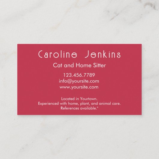 Whimsical kleurrijke katten illustratie visitekaartje (Achterkant)