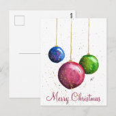 Whimsical, kleurrijke kerstcadeautjes briefkaart (Voorkant / Achterkant)