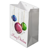 Whimsical, kleurrijke kerstcadeautjes medium cadeauzakje (Achterkant Gekanteld)