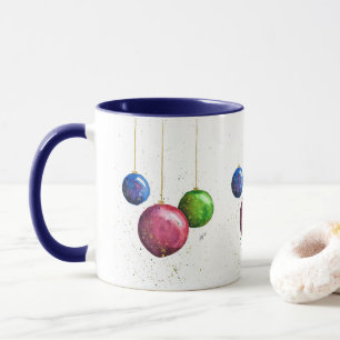 Whimsical, kleurrijke kerstcadeautjes mok