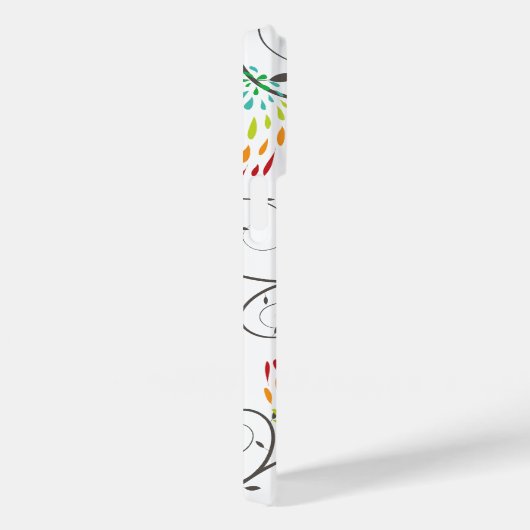 Whimsical Kleurrijke Kissing Zomer Vogels & Bloeme Case-Mate iPhone Case (Achterkant / Rechts)