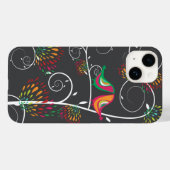 Whimsical Kleurrijke Kissing Zomer Vogels & Bloeme Case-Mate iPhone Case (Achterkant (horizontaal))