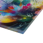 Whimsical Kleurrijke kolibrie vogel gepersonalisee Snijplank (Hoek)