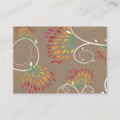 Whimsical Kleurrijke Kussen Zomer Vogels Bruiloft Plaatskaartje (Achterkant)