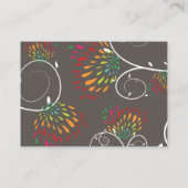 Whimsical Kleurrijke Kussen Zomer Vogels Bruiloft Plaatskaartje (Achterkant)