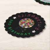 Whimsical Kleurrijke Lente Bloemen Pop Boom Party Kartonnen Onderzetters (Gekanteld)