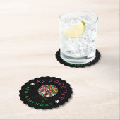 Whimsical Kleurrijke Lente Bloemen Pop Boom Party Kartonnen Onderzetters (Insitu)