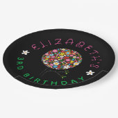 Whimsical Kleurrijke Lente Bloemen Pop Boom Party Papieren Bordje (Gekanteld)