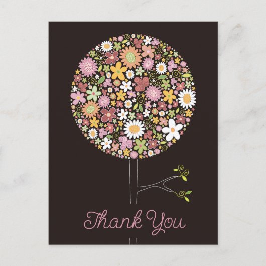 Whimsical Kleurrijke Lentebloemen Pop Birthda Aankondigingskaart (Voorkant)