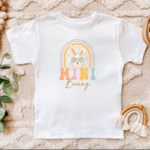 Whimsical Kleurrijke Mini Bunny Regenboog Pasen