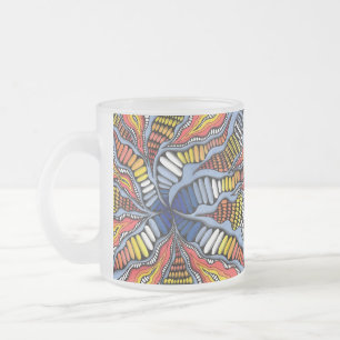 Whimsical Kleurrijke Neurografische Zen Doodle Ste Matglas Koffiemok