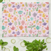 Whimsical kleurrijke theepotten Tea Party Uniek Sc Theedoek (Gevouwen)