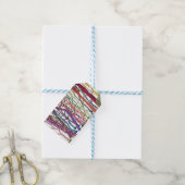 Whimsical Kleurrijke Waterverf Gekte Bos Cadeaulabel (Met Touw)