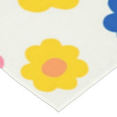 Whimsical Kleurrijke Y2K Bloemen Retro Vrolijk Tafelkleed (Gekanteld)