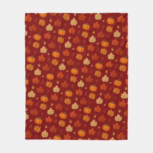 Whimsical knusse herfst fleece deken (Voorkant)