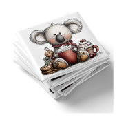 Whimsical Koala Hot Chocolate Christmas Magnet