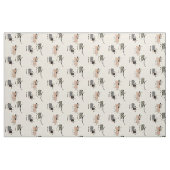 Whimsical Koe Patroon op Beige Stof (Fat Quarter)