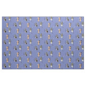 Whimsical Koe Patroon op blauw Stof (Fat Quarter)
