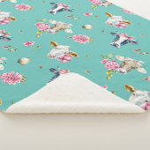 Whimsical Koeien en klaverpatroon Sherpa Deken (3/4)